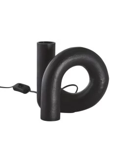 PR Home Notice Swirl Tischleuchte Skulptur Metall Schwarz E27 18x19x15cm