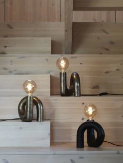 PR Home Notice Swirl Tischleuchte Skulptur Metall Schwarz E27 18x19x15cm -Beleuchtung Rabatte 841803 9