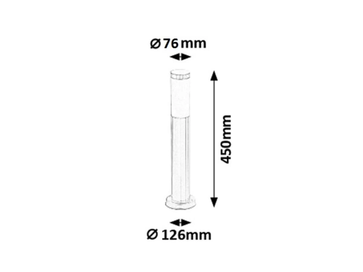 Rabalux Inox Torch Außen Sockelleuchte E27 Edelstahl 450mm 2 Rabalux Inox Torch Außen Sockelleuchte E27 Edelstahl 450mm – Bild 2