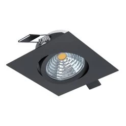 EGLO SALICETO LED Einbauleuchte Schwarz 380lm 2700K Dimmbar 8,8x8,8x4,2cm