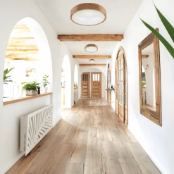 BIOLEDEX Runde Deckenleuchte 47cm Mit 3x E27 Fassung Aus Naturholz Und Glas, Farbe Kiefer Eiche -Beleuchtung Rabatte bioledex z110 430 2