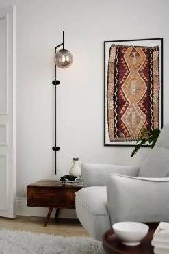 By Rydens Boyle XL Wandleuchte Rauchgrau 1x E27 Schalter 31,5x18x136cm