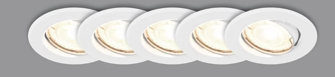 LED Einbaustrahler Weiß Nordlux Canis 5er Set GU10 A 230lm 2700K 5 LED Einbaustrahler Weiß Nordlux Canis 5er Set GU10 A 230lm 2700K – Bild 5