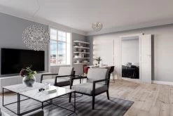 By Rydens Carroll LED Hängeleuchte Chrom 5x E14 320lm Dimmbar 58x58cm -Beleuchtung Rabatte carrol chrome 4201200 6510 m