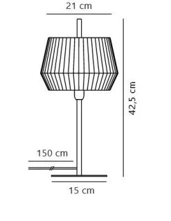 Nordlux DICTE Tischlampe Weiß Textil E14 Mit Kabelschalter 21x21x42,5cm -Beleuchtung Rabatte dicte tischlampe tz