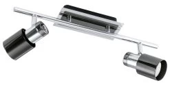 EGLO DAVIDA 1 LED Spotbalken, 2-flg. GU10 Nickel-nero, Chrom