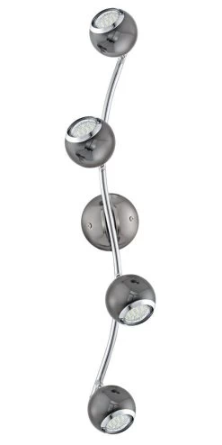 EGLO BIMEDA LED Deckenspot, Welle, 4-flg. GU10 Nickel-nero, Chrom