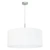 EGLO PASTERI Textil Hängeleuchte, 530mm, E27 Nickel-matt, Weiss