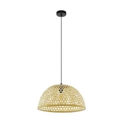 EGLO CLAVERDON Hängeleuchte Holz Natur E27 49,5x110cm Dimmbar