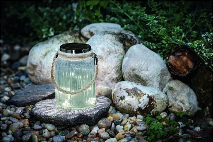 EGLO Solar LED Tischleuchte Klar Edelstahl Glas Einwegglas M. Kordel 2 EGLO Solar LED Tischleuchte Klar Edelstahl Glas Einwegglas M. Kordel – Bild 2