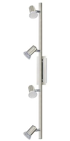 EGLO ROTTELO LED Spotbalken, 4-flg. GU10 Nickel-matt, Chrom