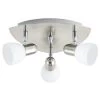 EGLO ENEA Deckenspot, Rondell, 3-flg. E14 Nickel-matt