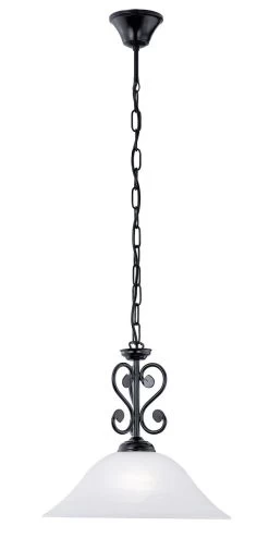 EGLO MURCIA Hängeleuchte E27 Schwarz, Alabaster