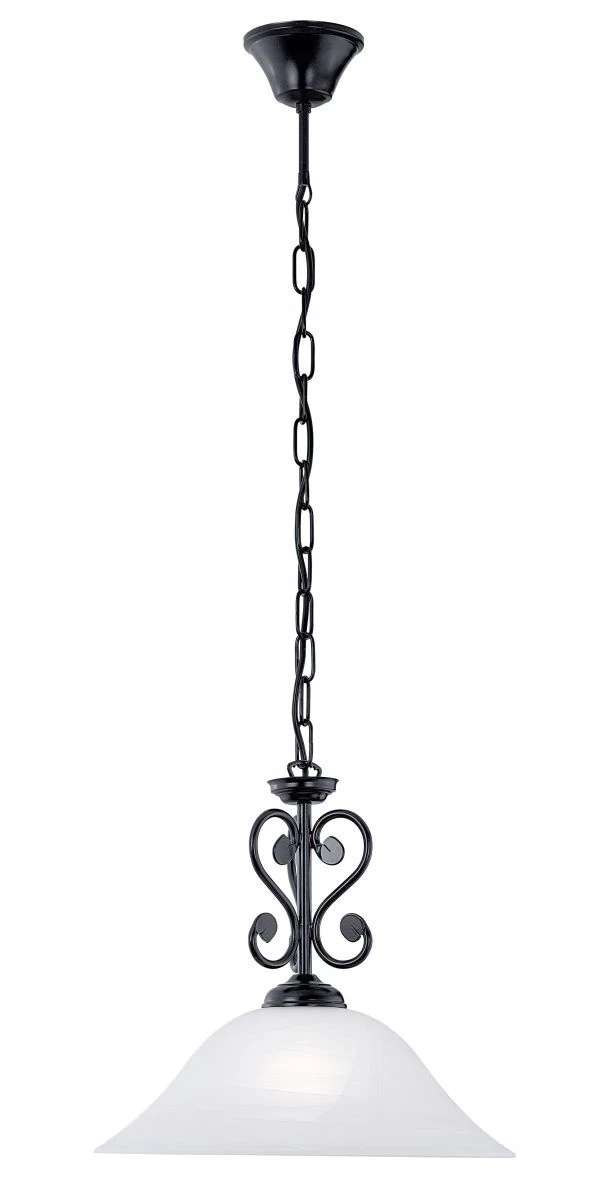 EGLO MURCIA Hängeleuchte E27 Schwarz, Alabaster 1 EGLO MURCIA Hängeleuchte E27 Schwarz, Alabaster