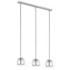 EGLO ROCAMAR Hängeleuchte E27 Chrom, Klar, 3-flg.