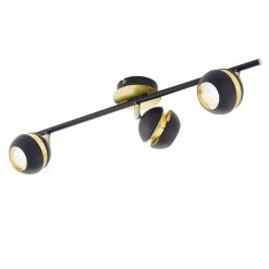 EGLO NOCITO Wand & Deckenspot, 3-flg., GU10, Schwarz, Gold