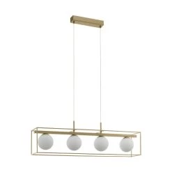 EGLO VALLASPRA Pendelleuchte Champagner, Weiss 4xE14