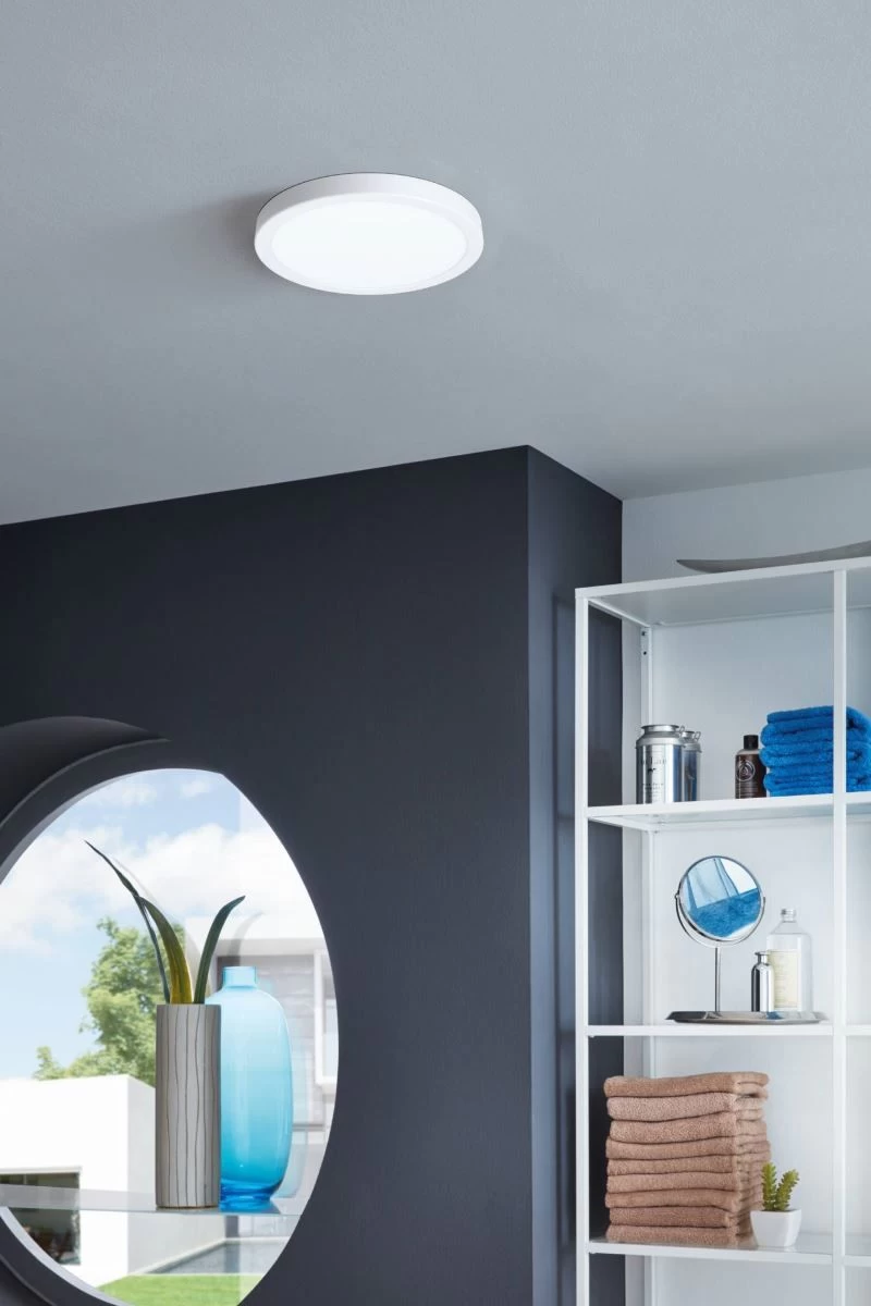 EGLO FUEVA 5 LED Aufbauleuchte Weiss Rund 210mm 1800lm 3000K 2 EGLO FUEVA 5 LED Aufbauleuchte Weiss Rund 210mm 1800lm 3000K – Bild 2