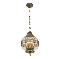 Elstead Halleron Pendelleuchte Brünierte Bronze 3xE14 IP44 305mm Dimmbar