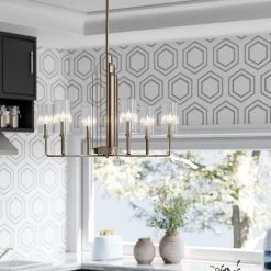 Elstead Kimrose Kronleuchter Poliertes Nickel 6xE14 IP20 686mm Dimmbar -Beleuchtung Rabatte elstead leuchten qn kimrose6 pn insitu2