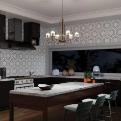 Elstead Kimrose Kronleuchter Poliertes Nickel 6xE14 IP20 686mm Dimmbar