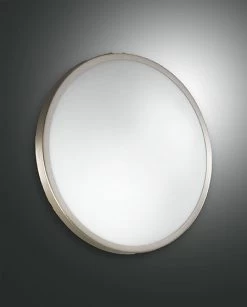 Fabas Luce Plaza Deckenleuchte Nickel Satiniert, IP41, E27