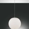 Fabas Luce Bong Kugel Pendelleuchte 400mm Weiss 3x E27