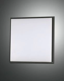 LED Deckenaußenleuchte Schwarz Fabas Luce Desdy 2300lm 240mm IP54