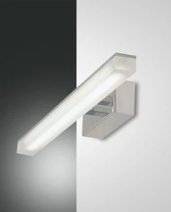 LED Spiegelleuchte Chrom Fabas Luce Saura 460mm 900lm 3000K