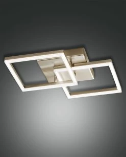 LED Deckenlampe Gold Edelmatt Fabas Luce Bard 3510lm 450mm Dimmbar