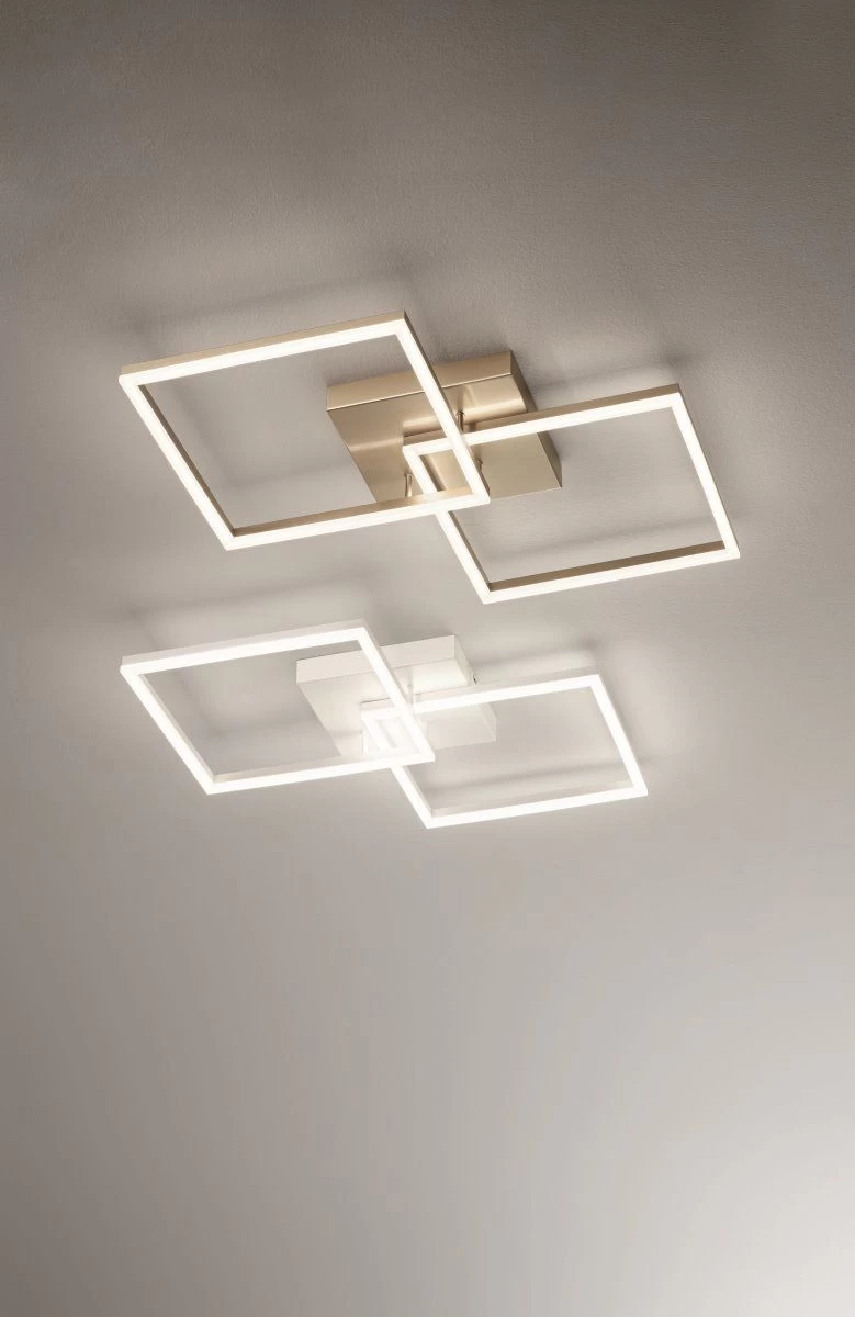 LED Deckenlampe Gold Edelmatt Fabas Luce Bard 4680lm 650mm Dimmbar 2 LED Deckenlampe Gold Edelmatt Fabas Luce Bard 4680lm 650mm Dimmbar – Bild 2