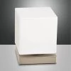 LED Würfel Tischlampe Gold Matt Fabas Luce Brenta 540lm Touchdimmer