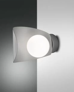 LED Wandleuchte Silbergrau Fabas Luce Adria 540lm 3000K