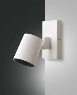 Wandstrahler Weiß GU10 Fabas Luce Modo Dimmbar