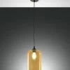 Hängelampe Amber Glas Fabas Luce Silo 180mm E27 Dimmbar