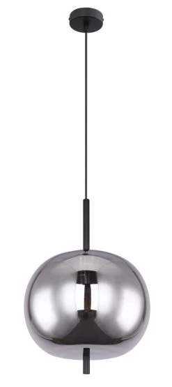 Globo Blacky Hängeleuchte Schwarz, Rauch E27 Dimmbar 30x120cm -Beleuchtung Rabatte globo15345h1 1
