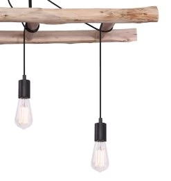 Globo Irmgard Deckenleuchte Natur 4x E27 Dimmbar 115x30x80cm -Beleuchtung Rabatte globo15348 4d 4