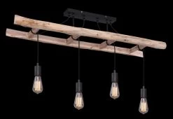 Globo Irmgard Deckenleuchte Natur 4x E27 Dimmbar 115x30x80cm