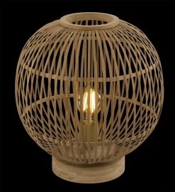 Globo Hildegard Tischleuchte Natur E27 Mit Schalter 30x33,5cm -Beleuchtung Rabatte globo15368t 5