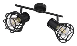 Globo Clastra Deckenstrahler Schwarz Matt 2x E27 Dimmbar 29,5x13x22,5cm -Beleuchtung Rabatte globo15388 2 1