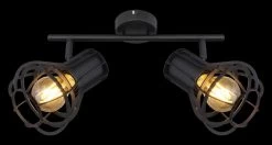 Globo Clastra Deckenstrahler Schwarz Matt 2x E27 Dimmbar 29,5x13x22,5cm -Beleuchtung Rabatte globo15388 2 5