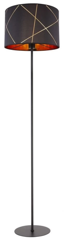 Globo Bemmo Stehleuchte Schwarz, Gold E27 Mit Schalter 38x151cm -Beleuchtung Rabatte globo15431s 1