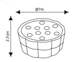 Globo Terrier LED Dekoratives Schwimmendes Lichtobjekt Klar Mit Fernbedienung 7x2,7cm