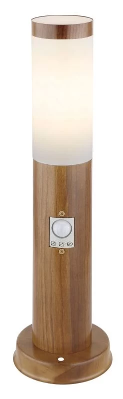 Globo BOSTON Außenleuchte Holzoptik Sensor, 1xE27 -Beleuchtung Rabatte globo3158sw 1