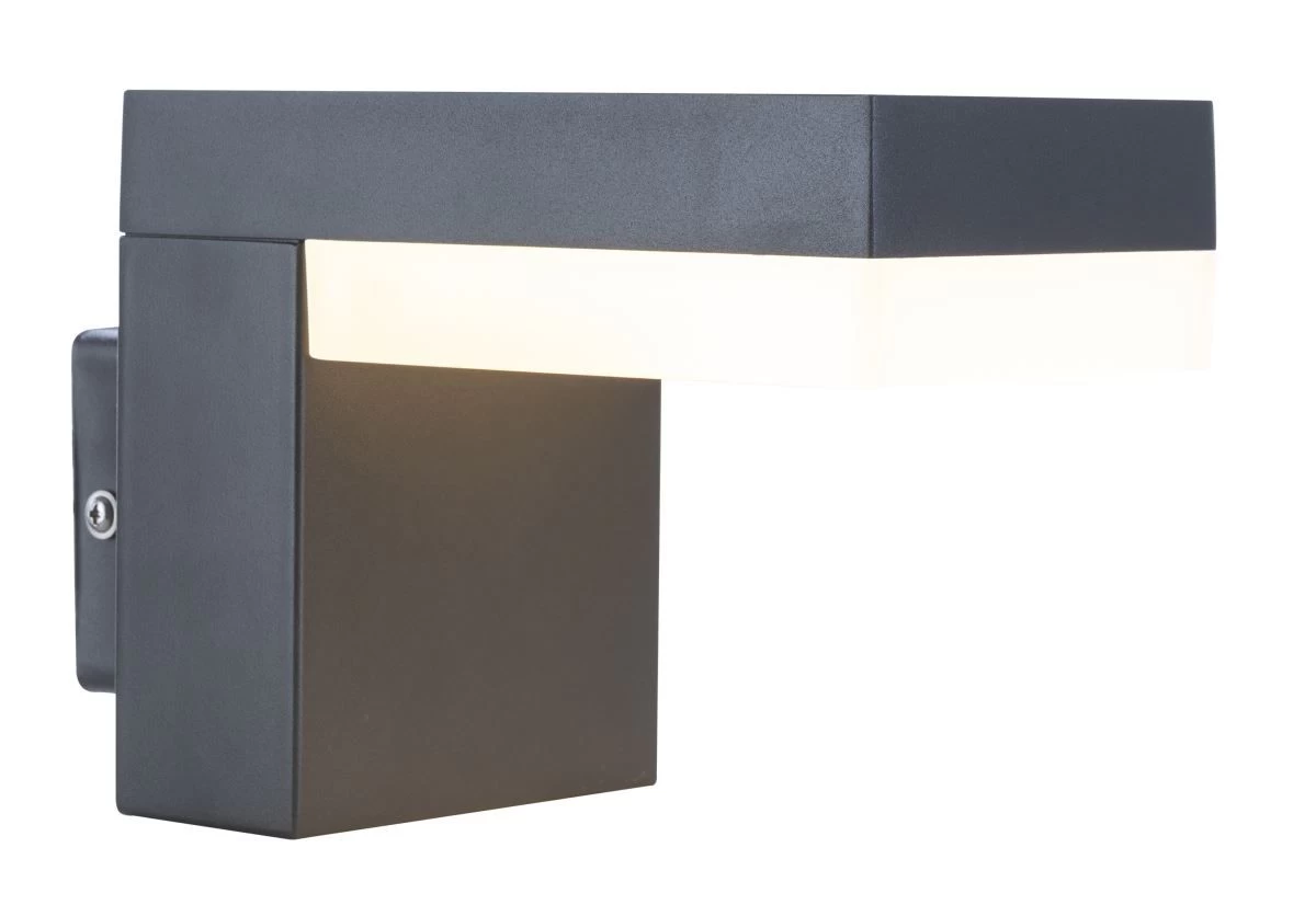 Globo Oskari LED Wandaußenleuchte Anthrazit X9,5x12,5cm 1 Globo Oskari LED Wandaußenleuchte Anthrazit X9,5x12,5cm