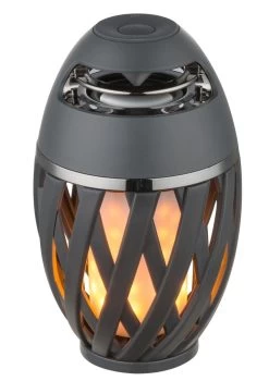 Globo Stream LED Tischleuchte Anthrazit Mit Bluetooth Lautsprecher 10x16,5cm