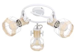 Globo Bana Deckenstrahler Weiß, Natur Holzfarbend 3x E27 Dimmbar 25x20cm 9 Globo Bana Deckenstrahler Weiß, Natur Holzfarbend 3x E27 Dimmbar 25x20cm -Beleuchtung Rabatte globo54015 3 1