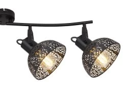 Globo Pantalla Deckenstrahler Schwarz Matt 4x E27 Dimmbar 87x28,5x21,5cm -Beleuchtung Rabatte globo54016 4 4