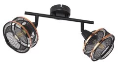 Globo Bellona Deckenstrahler Schwarz, Gold 2x E14 Dimmbar 27,5x12x21,5cm 11 Globo Bellona Deckenstrahler Schwarz, Gold 2x E14 Dimmbar 27,5x12x21,5cm -Beleuchtung Rabatte globo54020 2 1