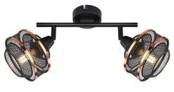 Globo Bellona Deckenstrahler Schwarz, Gold 2x E14 Dimmbar 27,5x12x21,5cm 10 Globo Bellona Deckenstrahler Schwarz, Gold 2x E14 Dimmbar 27,5x12x21,5cm -Beleuchtung Rabatte globo54020 2 2